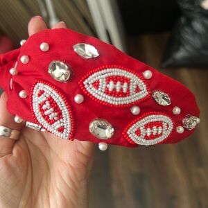 Brand new Red football themed headband